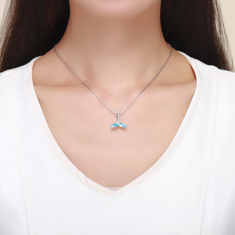 S925 スターリングシルバー オーシャン フィッシュテール ペンダント ネックレス DIY アクセサリー, SCC1067