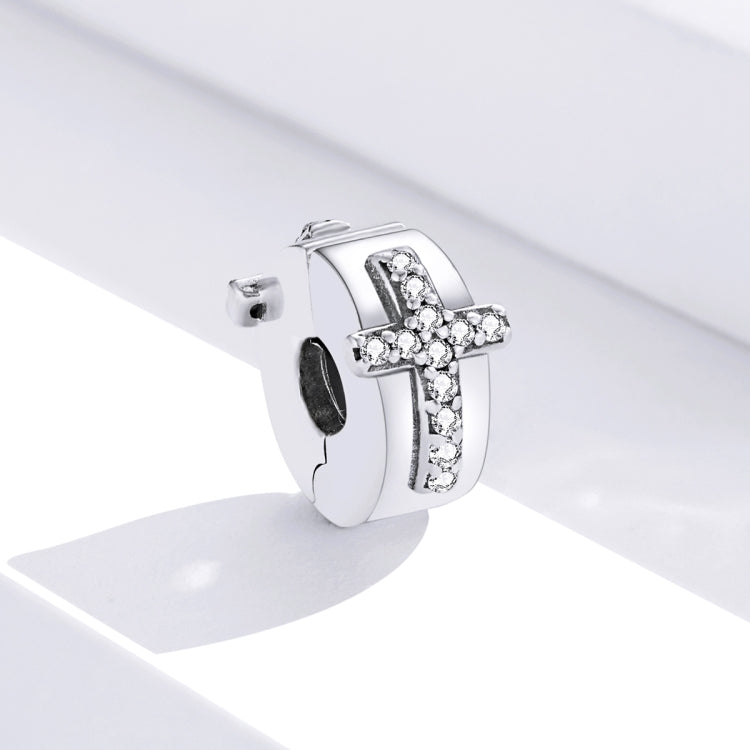 S925 スターリングシルバー DIY 個性派 ビーズアクセサリー クロス位置調整バックル シルバービーズ