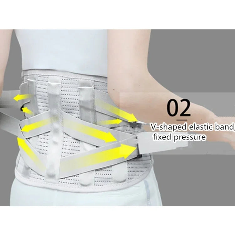 鋼板サポート 暖かく通気性のある医療用腰ベルト 腰部装具、S、M、L、XL、XXL