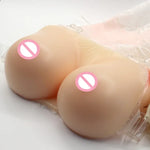 女装用乳房インプラント 連結シリコン乳房義乳 円形乳房 500g、600g、800g、1000g、1300g、1500g、1800g、2000g