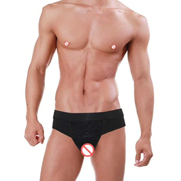 CD Pseudo-girl Underwear Male Disguise Women Hidden Lower Body Pants Cross-dress Underwear, S, M, L, XL, XXL