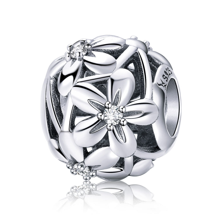 S925スターリングシルバー 花形ドリッピングオイルシルバービーズ DIYブレスレットアクセサリー, SCC729