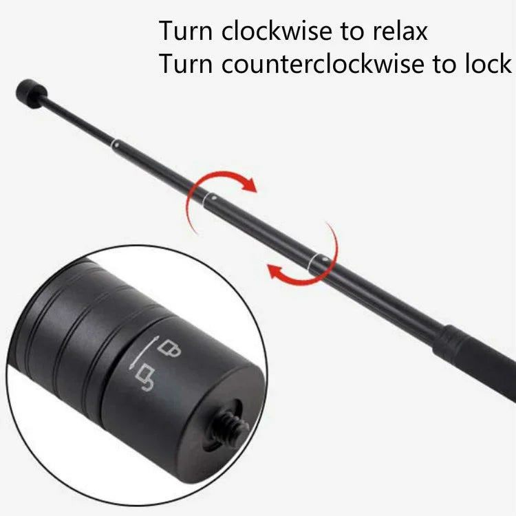 ハンドヘルド三軸ジンバルスタビライザー GoPro セルフィースティック 延長長さ：19cm-73cm、長さ：19cm-73cm