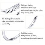 S925 Sterling Silver Angel Wings Open Ring White Gold Plated Open Ring, SCR567