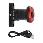 MEROCA MX2 スマートセンサー ブレーキテールライト マウンテンバイクライト USB充電 ロードバイク夜間走行用テールライト、シートクッション取り付け ブラック、カラフル、ゴールドピンク、シートチューブ取り付け ブラック