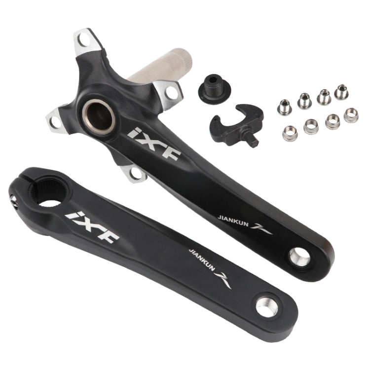 JIANKUN IXFマウンテンバイク中空クランク改造シングルプレート左右クランクシャフトボトムアクスル、左右クランク、左右クランク＋ボトムブラケット