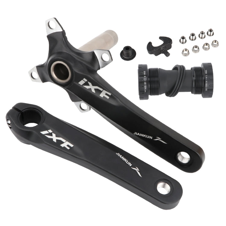 JIANKUN IXFマウンテンバイク中空クランク改造シングルプレート左右クランクシャフトボトムアクスル、左右クランク、左右クランク＋ボトムブラケット