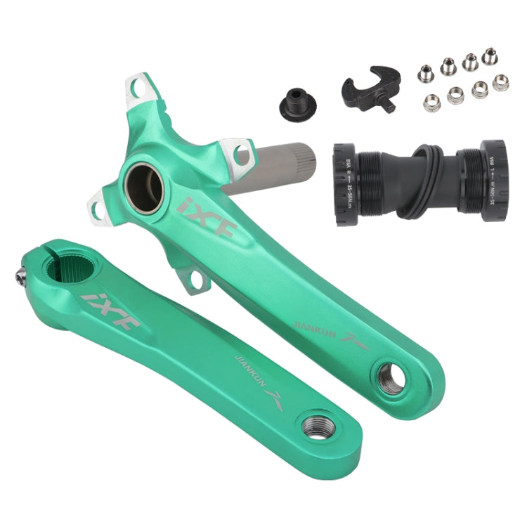 JIANKUN IXFマウンテンバイク中空クランク改造シングルプレート左右クランクシャフトボトムアクスル、左右クランク、左右クランク＋ボトムブラケット