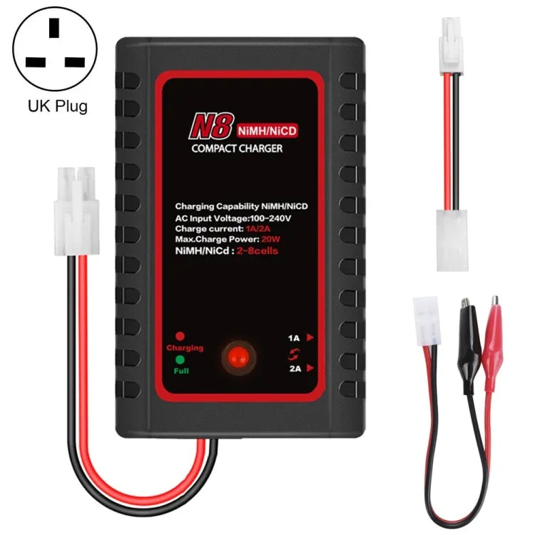 HTRC N8 ニッケル水素 Ni-Crバッテリーチャージャー スマートバランスチャージャー、EUプラグ、USプラグ、UKプラグ