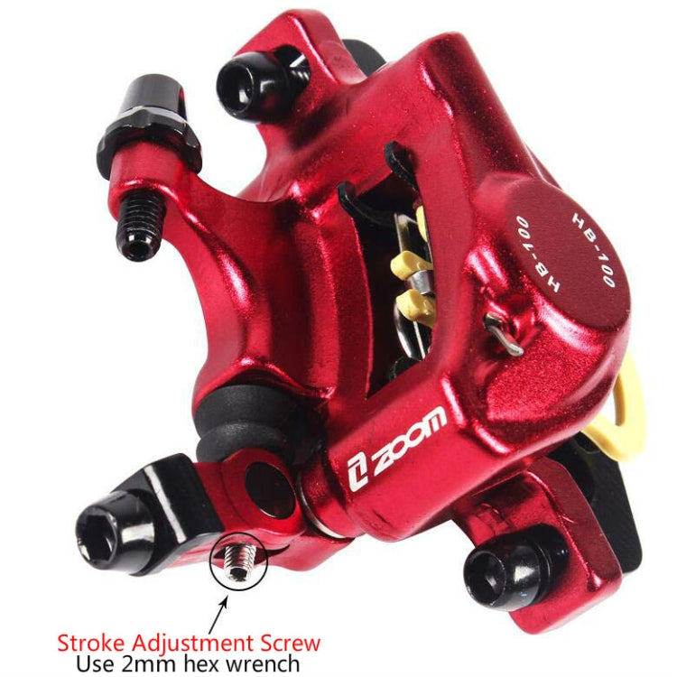 ZOOM HB100マウンテンバイク油圧ブレーキキャリパー、折りたたみ自転車用ケーブルプル油圧ディスクブレーキキャリパー、前輪用、後輪用、前後セット