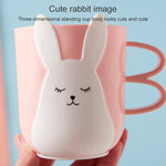 創造的でかわいいマウスウォッシュカップ 家庭用歯磨きカップ プラスチック 子供用カップ ハンドル付き、北欧パウダー、北欧グレー、北欧ブルー
