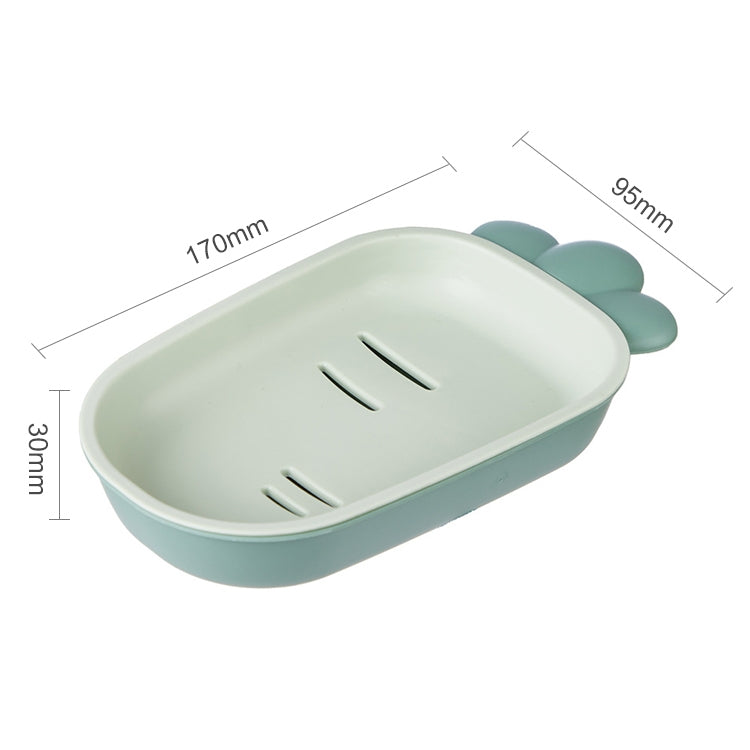 3個セット 創造的でかわいい排水二重層家庭用トイレ石鹸箱 蓋付き石鹸ホルダー、グリーン、ホワイト、イエロー、ピンク