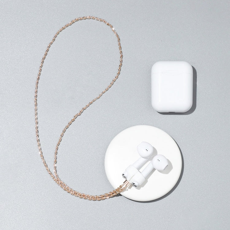 AIRPODS ワイヤレスヘッドセット 紛失防止チェーン 強力マグネットスリーブ チタン鋼 ステンレススチール カラー保持 紛失防止ネックレス ゴールド、ローズゴールド、ブラックゴールド、スチールカラー