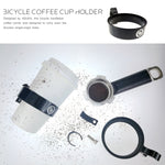 サイクリング 自転車用 コーヒーカップホルダー ミルクティーカップホルダー アルミ合金 ボトルホルダー、イエロー、レッド、ブルー、ブラック、シルバー