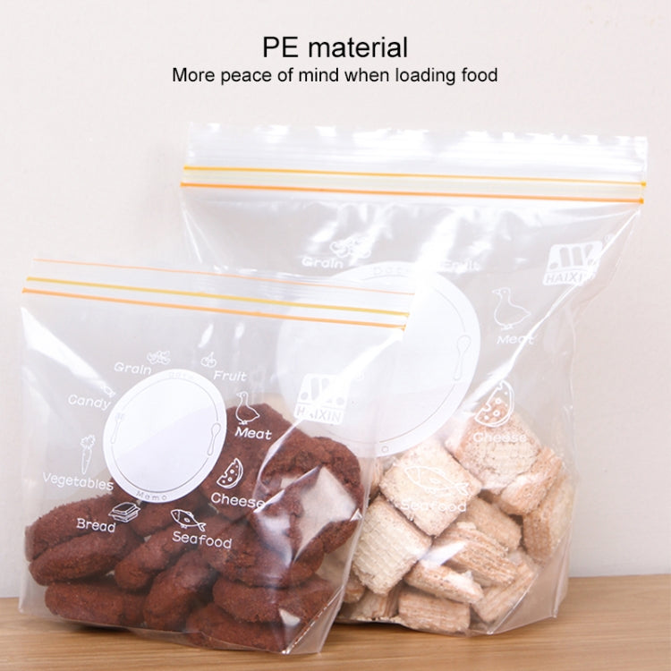 密封袋 新鮮食品包装袋 家庭用厚手冷蔵庫収納用プラスチック袋 小（30枚セット）、中（25枚セット）、大（15枚セット）