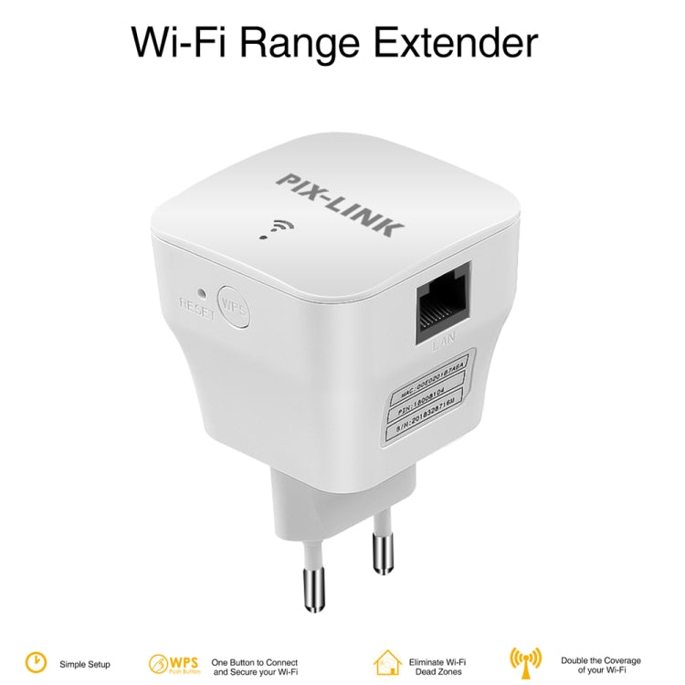 PIXLINK WR12 300Mbps WIFI信号増幅強化リピーター、EUプラグ、UKプラグ、USプラグ、AUプラグ