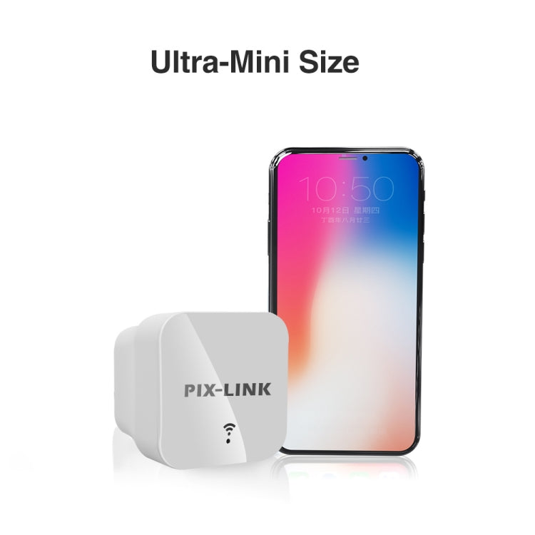 PIXLINK WR12 300Mbps WIFI信号増幅強化リピーター、EUプラグ、UKプラグ、USプラグ、AUプラグ