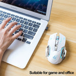 FREEDOM-WOLF X8 2400 DPI 6キー 2.4G ワイヤレス充電静音発光ゲーミングメカニカルマウス、X8ブラック、X8メタルグレー、X8スターブラック