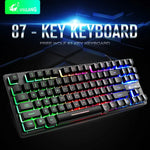 ZIYOULANG K16 87キー カラフルミックスライト ゲーミングノートパソコン用キーボード ケーブル長さ: 1.5m、K16