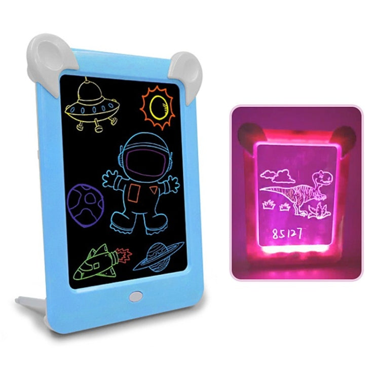 LED発光ドローボード 電子蛍光ライティングボード 子供用ライトペイントメッセージボード ブルー、ピンク