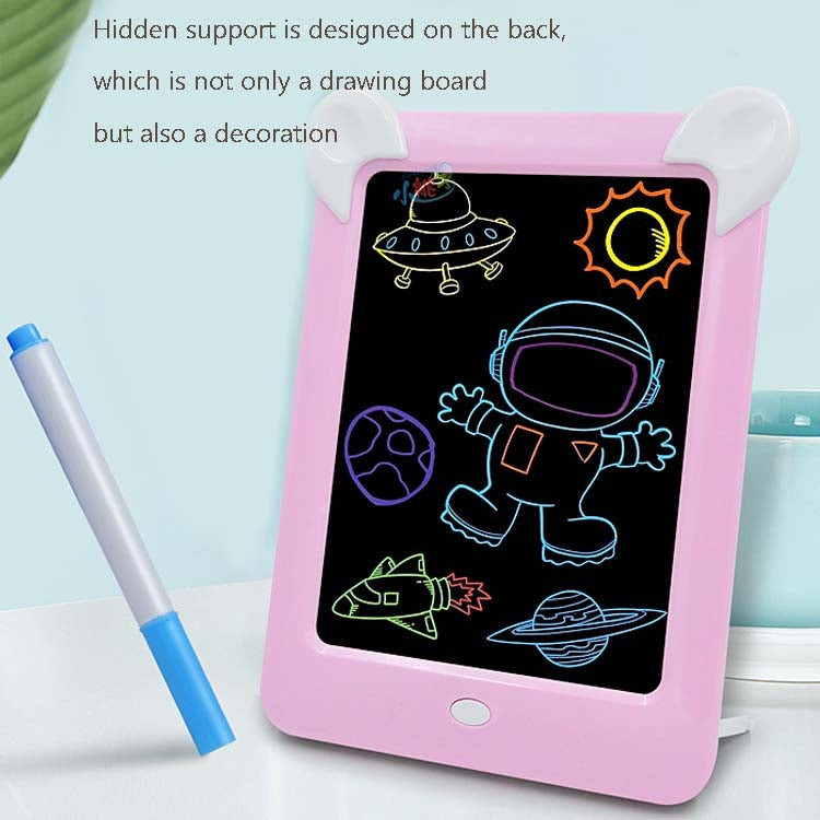LED発光ドローボード 電子蛍光ライティングボード 子供用ライトペイントメッセージボード ブルー、ピンク