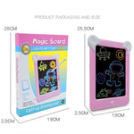 LED発光ドローボード 電子蛍光ライティングボード 子供用ライトペイントメッセージボード ブルー、ピンク