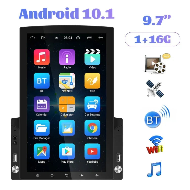 9.7インチ 縦型スクリーン HD 2.5Dガラス カーMP5プレーヤー Androidナビゲーション オールインワン機器 標準、標準＋4灯カメラ、標準＋8灯カメラ、標準＋12灯カメラ