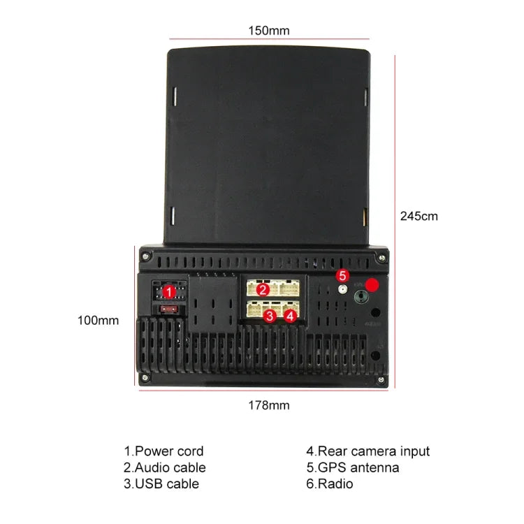 9.7インチ 縦型スクリーン HD 2.5Dガラス カーMP5プレーヤー Androidナビゲーション オールインワン機器 標準、標準＋4灯カメラ、標準＋8灯カメラ、標準＋12灯カメラ