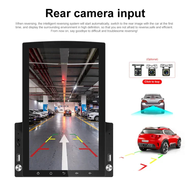 9.7インチ 縦型スクリーン HD 2.5Dガラス カーMP5プレーヤー Androidナビゲーション オールインワン機器 標準、標準＋4灯カメラ、標準＋8灯カメラ、標準＋12灯カメラ