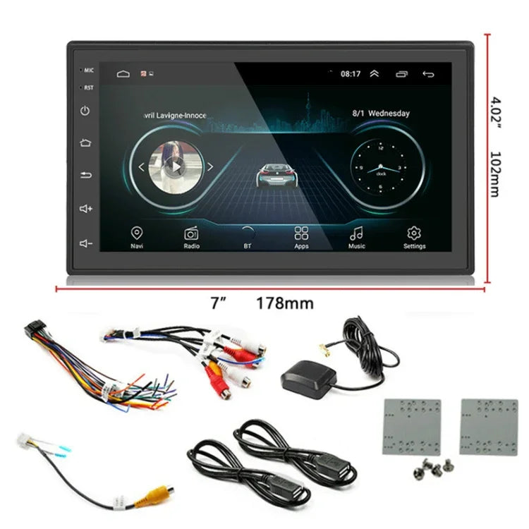 車用 7インチ ユニバーサル Androidナビゲーション MP5プレーヤー GPS Bluetooth カーナビ オールインワン, 標準 +4灯カメラ, 標準 +8灯カメラ