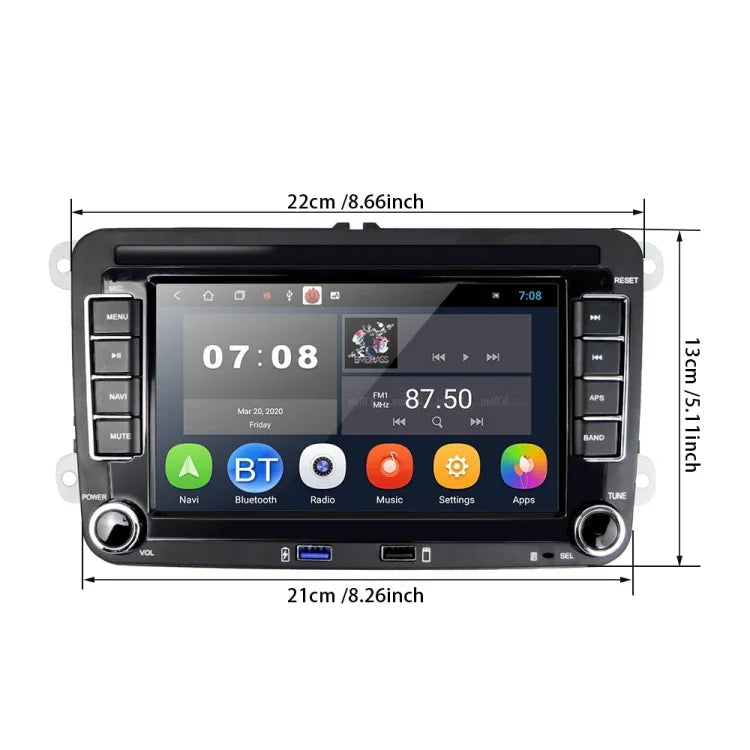 フォルクスワーゲン対応 7インチ カーマルチメディアプレーヤー ナビ Bluetooth 逆走統合機 Android 10.0, 1+16G, 2+16G, 2+32G