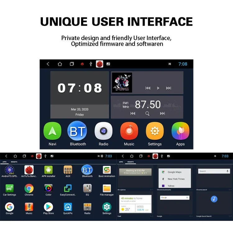 フォルクスワーゲン対応 7インチ カーマルチメディアプレーヤー ナビ Bluetooth 逆走統合機 Android 10.0, 1+16G, 2+16G, 2+32G
