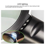 LEDライト付きハンドヘルド高精細レンズ 読書・メンテナンス用拡大鏡 高齢者向け、95mm 10倍、110mm 30倍二重レンズ