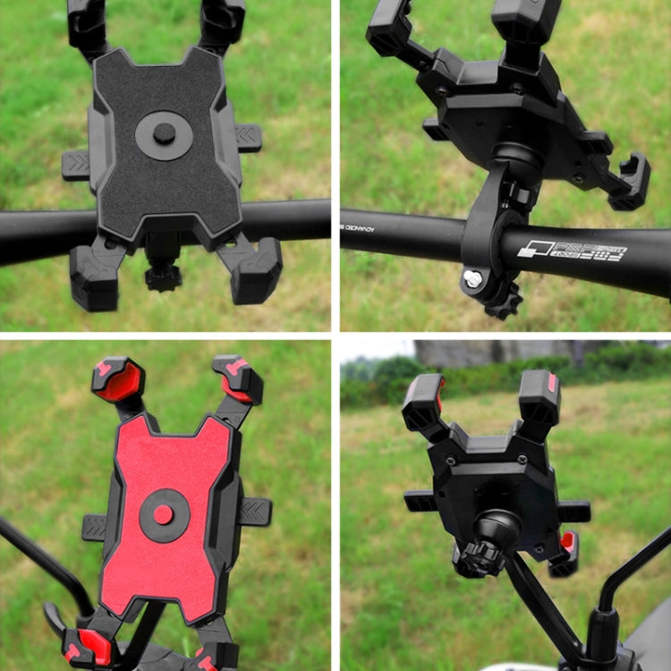 電動自転車用スマホホルダー 360度回転可能 スマホホルダー 四方向調整ブラケット バイク、ハンドルバー、バックミラー用