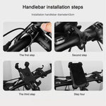 電動自転車用スマホホルダー 360度回転可能 スマホホルダー 四方向調整ブラケット バイク、ハンドルバー、バックミラー用