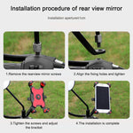 電動自転車用スマホホルダー 360度回転可能 スマホホルダー 四方向調整ブラケット バイク、ハンドルバー、バックミラー用