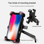 電動自転車用スマホホルダー 360度回転可能 スマホホルダー 四方向調整ブラケット バイク、ハンドルバー、バックミラー用