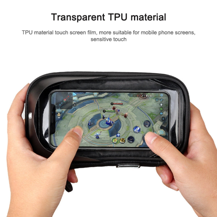 マウンテンバイクカードホルダー タッチスクリーン携帯電話ホルダー オートバイ電動車防水ナビゲーションブラケット 日よけ携帯電話ホルダー、ハンドルバー、バックミラー