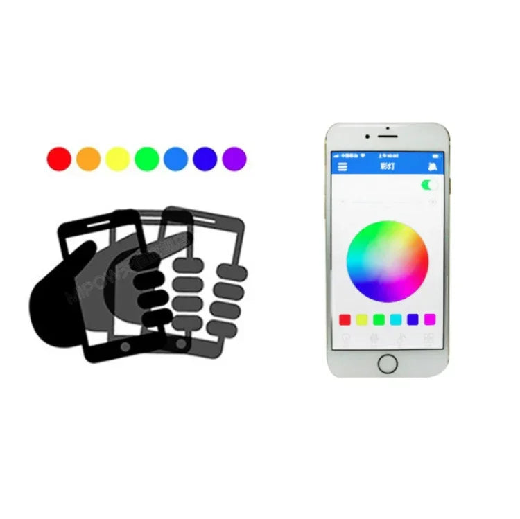 E27 LED音楽電球 スマートカラフルリモコン付き目覚ましライト, アプリ多連携音楽ライト, アプリ＋リモコン対応