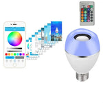 E27 LED音楽電球 スマートカラフルリモコン付き目覚ましライト, アプリ多連携音楽ライト, アプリ＋リモコン対応