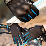 HSLEJPアウトドアスポーツ通気性タッチスクリーン滑り止めサイクリングフルフィンガーグローブ, M, L
