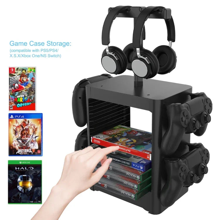 ゲームディスク収納ラック ヘッドホン収納ラック PS5 / Xsx 用、PS5 / Xsx 用