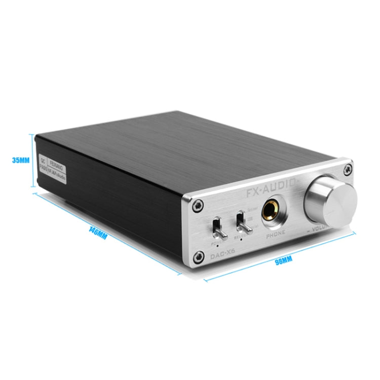 FX-AUDIO DAC-X6 Fever HiFi 光ファイバー同軸USBアンプ デジタルオーディオDACデコーダー 24BIT/192