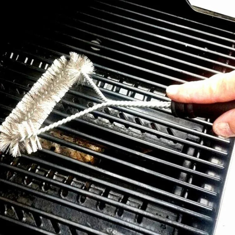 12インチ BBQブラシ ステンレススチールワイヤーブリッスル クリーニングブラシ ハンドル付き、12インチ