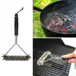 12インチ BBQブラシ ステンレススチールワイヤーブリッスル クリーニングブラシ ハンドル付き、12インチ