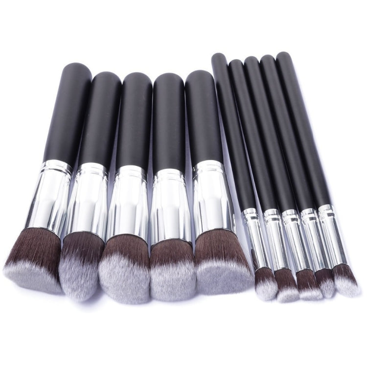 10本セット シルバー/ゴールド メイクブラシセット pincel maquiagem コスメティックス maquillaje メイクツール パウダー アイシャドウ コスメセット 10シルバーブラック、10プラチナ、10ゴールドブラック、10ホワイトシルバー、10ピンクゴールド、10ピンクシルバー