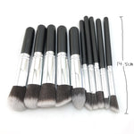10本セット シルバー/ゴールド メイクブラシセット pincel maquiagem コスメティックス maquillaje メイクツール パウダー アイシャドウ コスメセット 10シルバーブラック、10プラチナ、10ゴールドブラック、10ホワイトシルバー、10ピンクゴールド、10ピンクシルバー