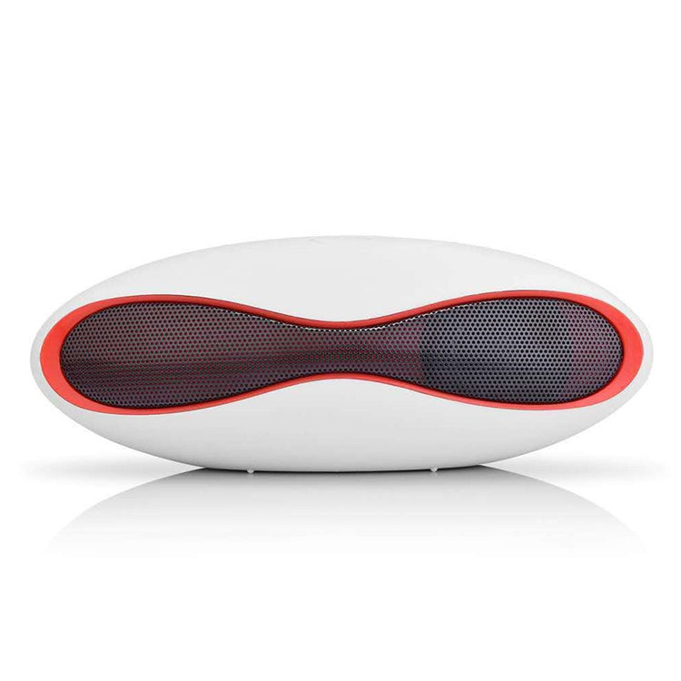 3Dステレオ ミニラグビー型 Bluetoothスピーカー TFカードスロット付き（ブルー）