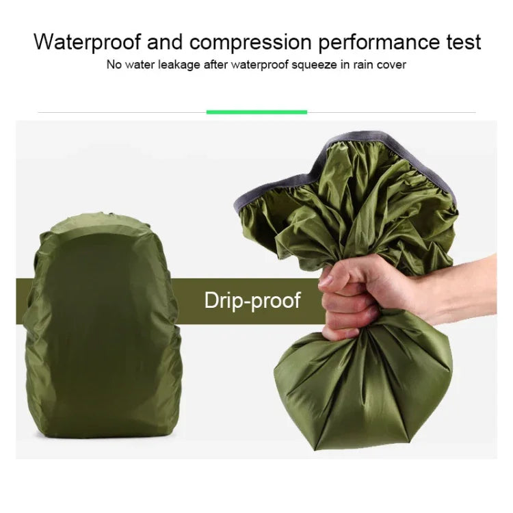 防水防塵バックパックレインカバー 携帯超軽量アウトドアツール ハイキング保護カバー、35L、45L、50-60L、70L、80L