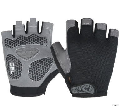 サイクリング衝撃吸収滑り止めグローブフィットネスウエイトリフティングトレーニングハーフフィンガーグローブ、M、L、XL